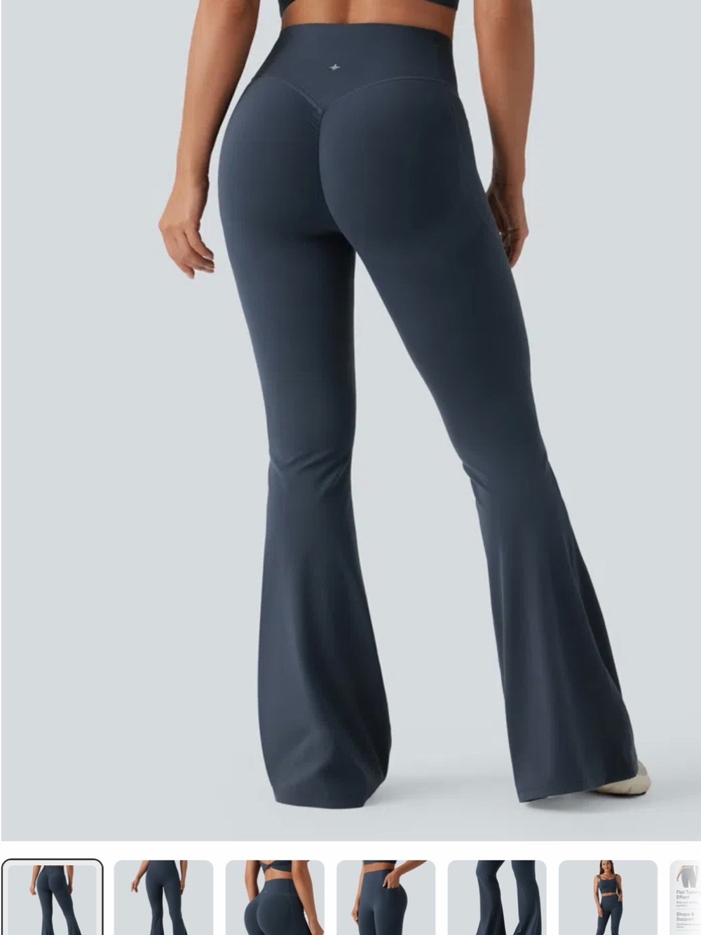 Halara High-Waist Flared Active Legging - Charcoal